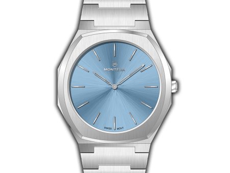 Monteva Slim  SKA Gents Watch with Light Blue Dial Discount