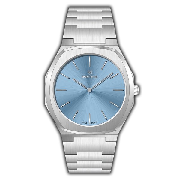 Monteva Slim  SKA Gents Watch with Light Blue Dial Discount