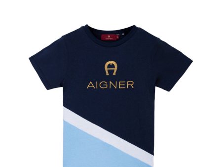 Aigner Kids Boy s Navy T-shirt Online Hot Sale