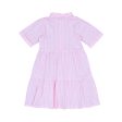 Escada Kids Girls  Pink Striped Short Sleeve Shirt Dress Sale