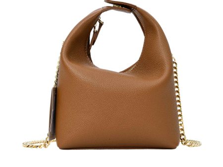 Kyra Women s Ouna Lamb Skin Handbags Camel For Discount