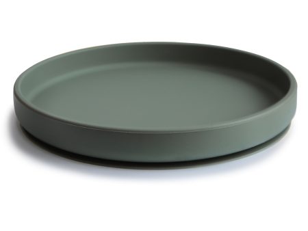 Mushie Classic Silicone Suction Plate Dried Thyme: A Stay-Put Solution for Mess-Free Mealtimes Online now