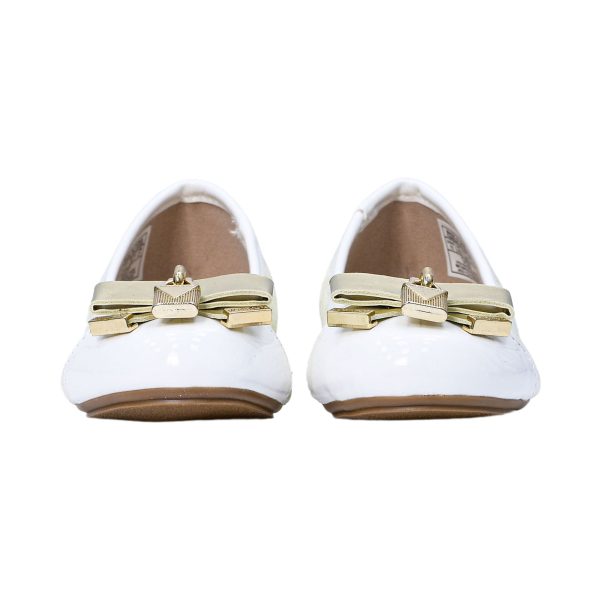 Michael Kors Kids Girls Kenya Lock Metal Accent Ballerinas Online now