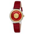 Roberto Cavalli by Franck Muller Ladies Red MOP Dial Red Leather Strap Watch Sale