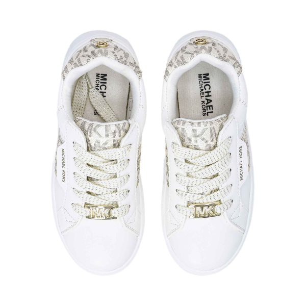 Michael Kors Kids JEM MAXINE Monogram Lace Up Sneakers Online