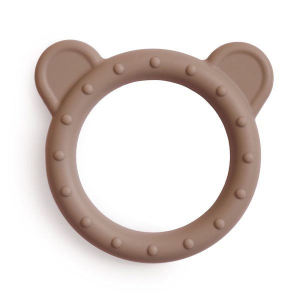 Mushie Kids Silicone Teether Bear - Natural | Soothing Relief for Sore Gums Online now