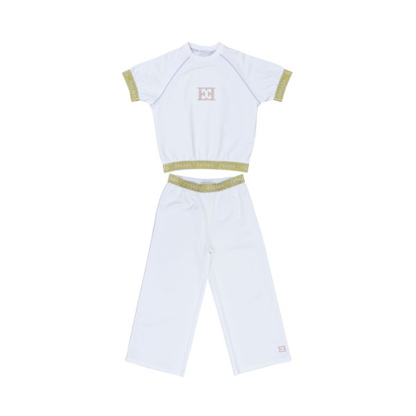 Escada Kids Girls  Cozy and Stylish White Jogging Suit Cheap