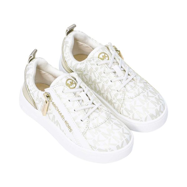 Michael Kors Kids JEM ALEX Monogram Lace Up Sneakers Fashion