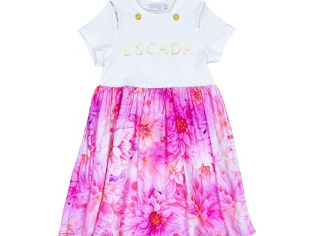 Escada Kids Girl s Ivory & Pink Dress Sale