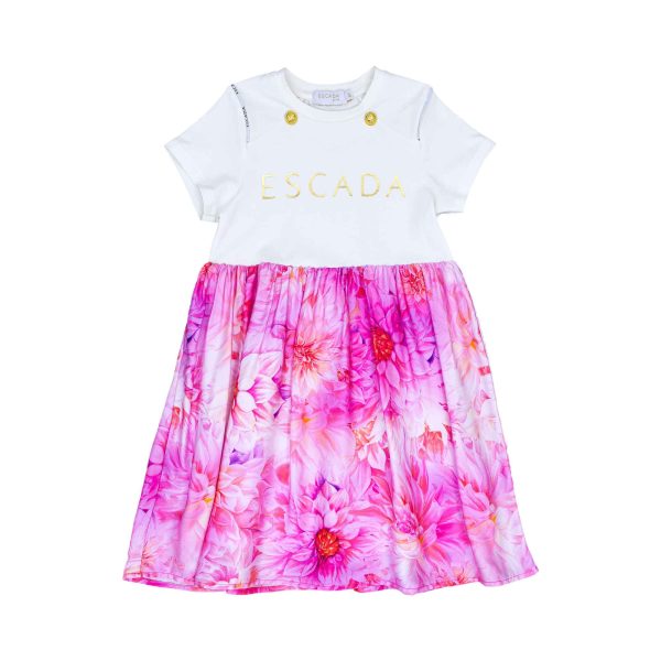 Escada Kids Girl s Ivory & Pink Dress Sale