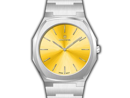 Monteva Slim SKA Gents Watch with Yellow Dial Cheap