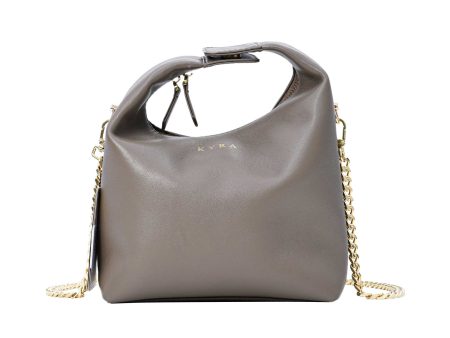 Kyra Women s Ouna Lamb Skin Handbags Taupe Sale