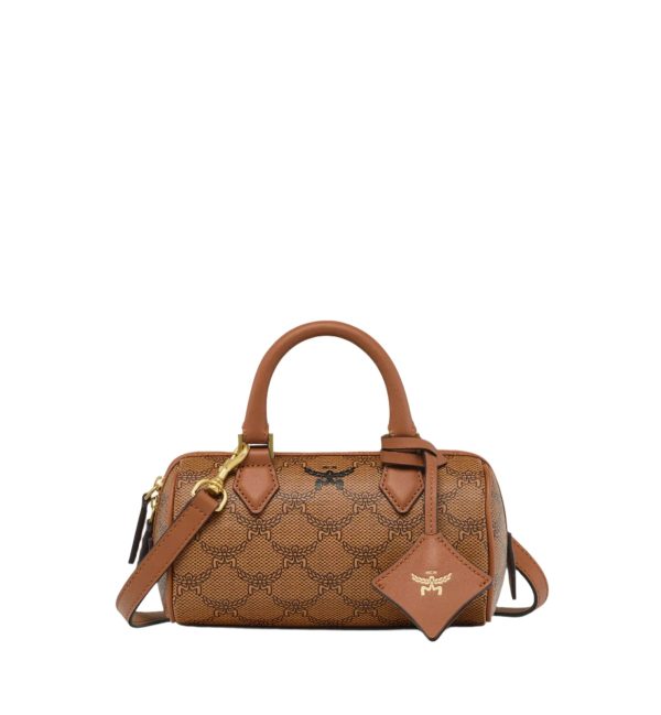 MCM Ella Boston Ladies Bag in Lauretos Cognac Discount