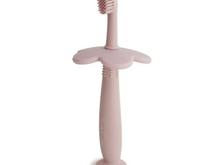 Mushie Flower Training Toothbrush Blush: A Gentle Introduction to Oral Care Hot on Sale