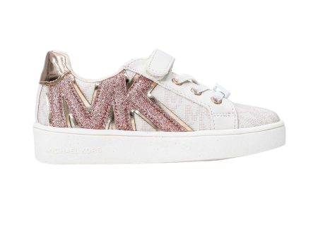 Michael Kors Kids JEM AIRIN PS Logo Embossed Low Top Sneakers Supply