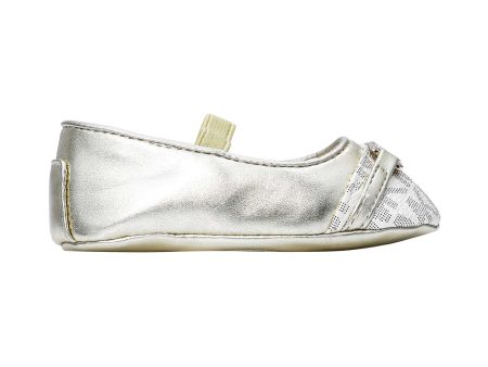 Michael Kors Kids Girls BABY NYOMI Logo Metal Booties Sale