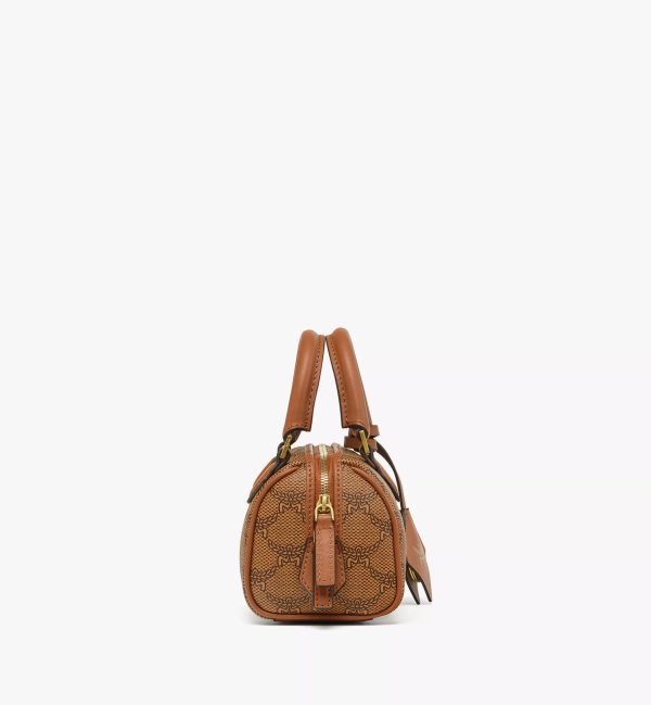 MCM Ella Boston Ladies Bag in Lauretos Cognac Discount