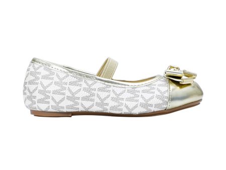 Michael Kors Kids Girls KENYA LOCK Monogram Ballerinas on Sale