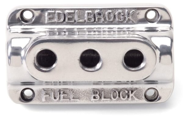 Edelbrock Fuel Block Triple Polished Online Sale