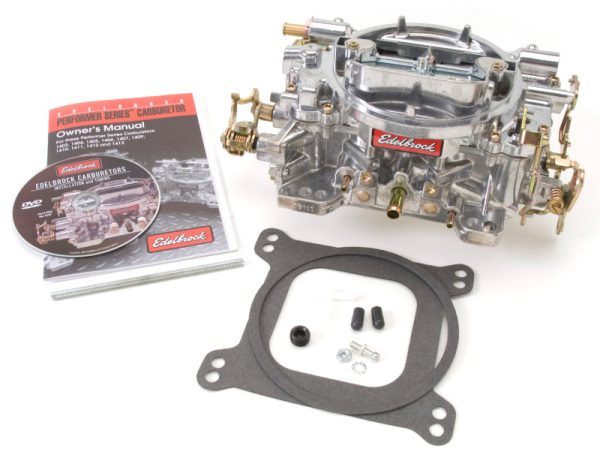 Edelbrock Carburetor Performer Series 4-Barrel 750 CFM Manual Choke Satin Finish on Sale