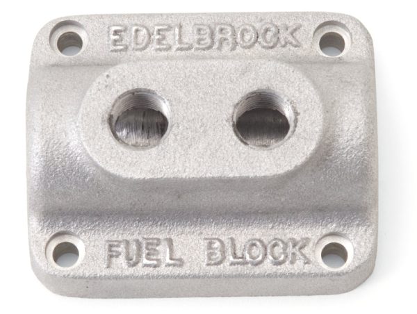 Edelbrock Fuel Block Dual Carburetor As Cast Online Hot Sale