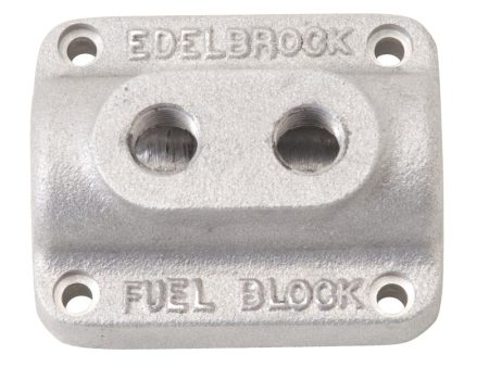 Edelbrock Fuel Block Dual Carburetor As Cast Online Hot Sale